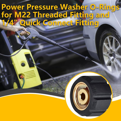 30 Pcs Viton Pressure Washer O-Rings for 1/4" & 3/8" Quick Connect