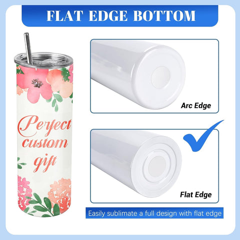 Joyclub 25 Pack Sublimation Tumblers 20 oz Bulk Sublimation Cups