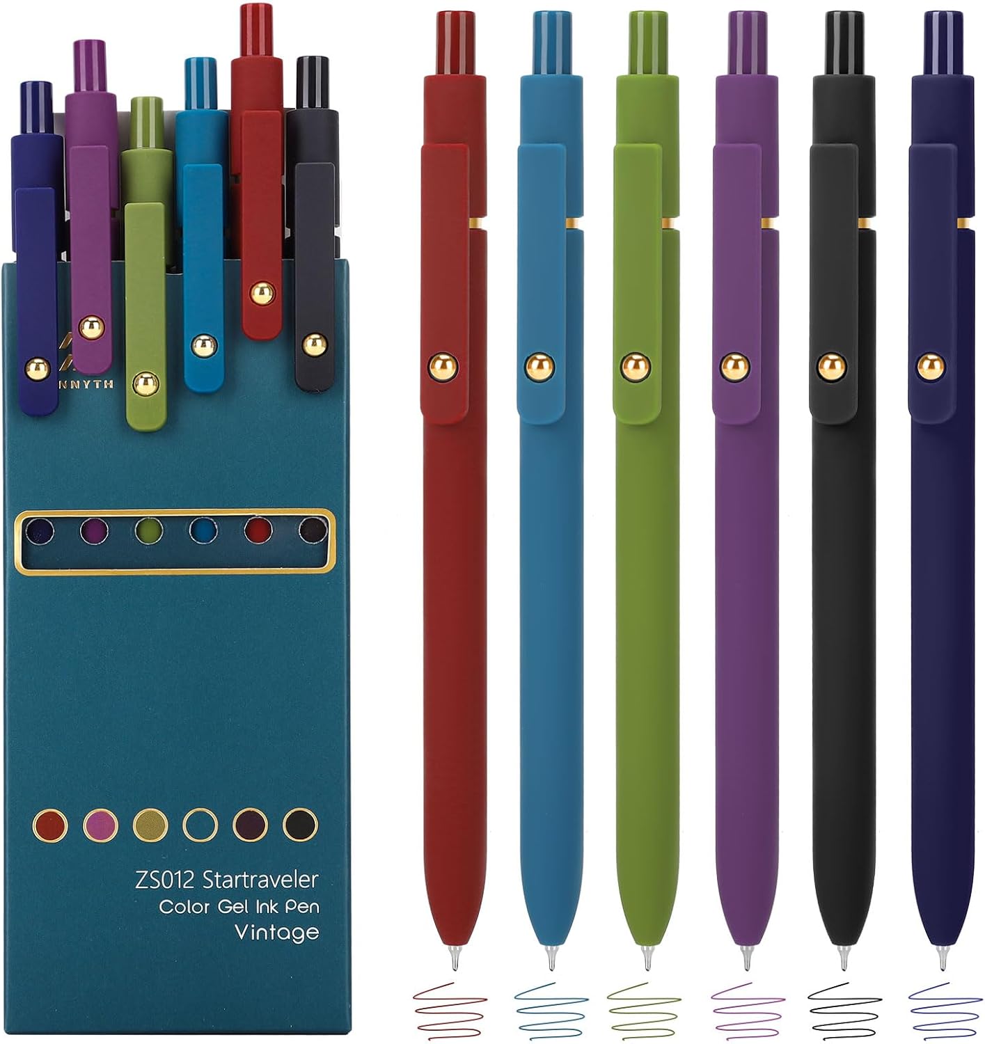 Ddaowanx Colored Gel Pens,0.5mm Fine Point Smooth Writing Color Ink Pens
