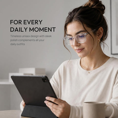 Blue Light Glasses for Woman Fashion Square Frame Computer Glasses for Blue Light Blocking
