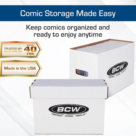 BCW Comic Book Short Boxes, 10 Pack, 150-175 Capacity