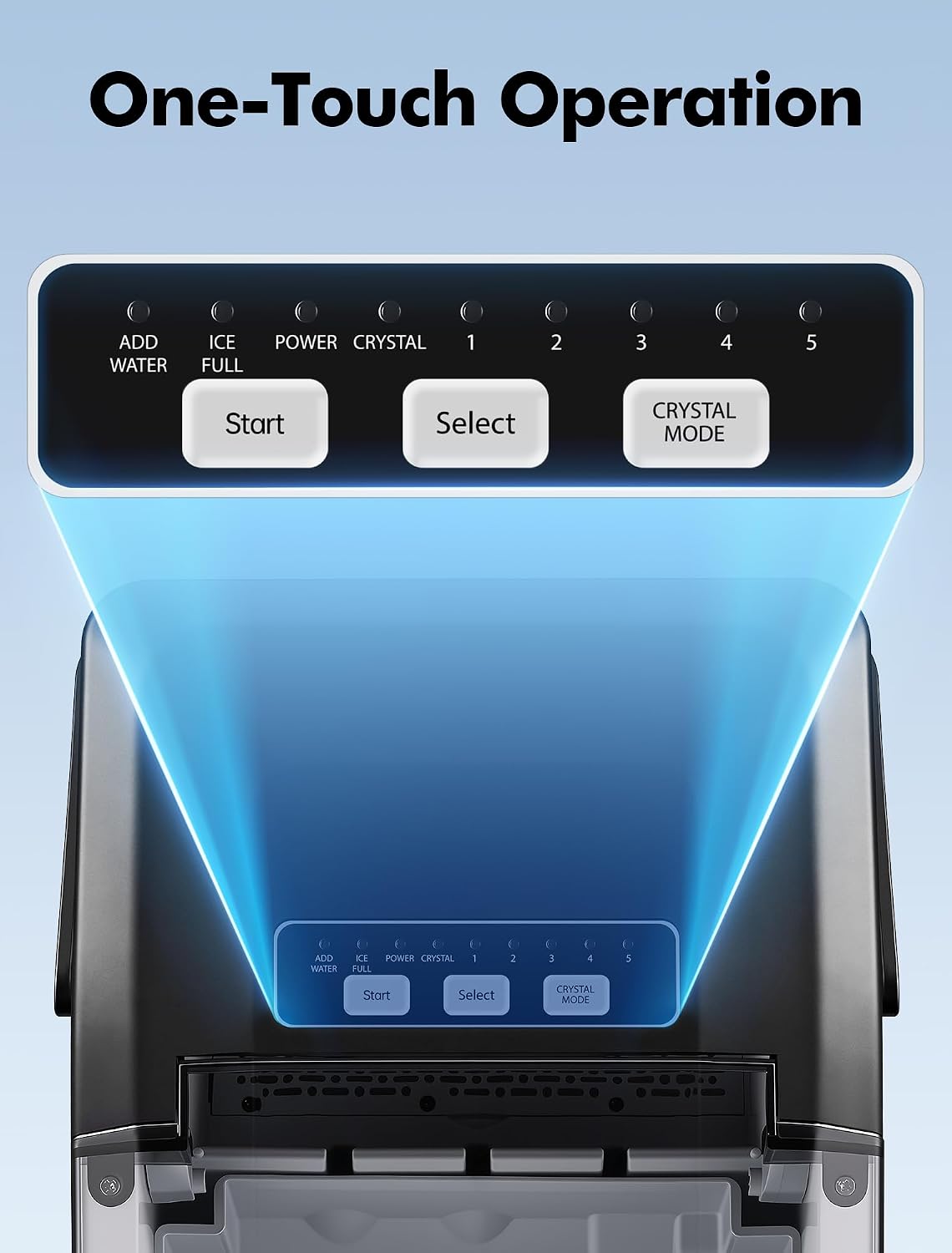 Ice Maker Countertop, Portable Ice Machine with Carry Handle