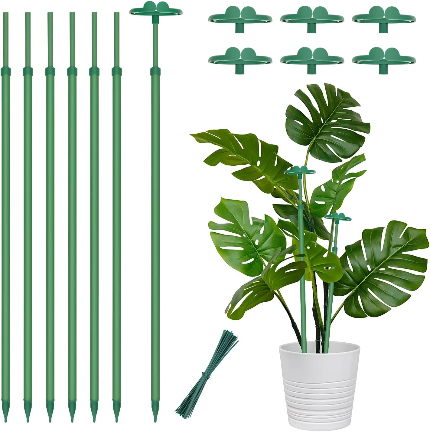 Extendable Plant Stakes,Length Scalable From17.5to30.1IN Plant SupportStake