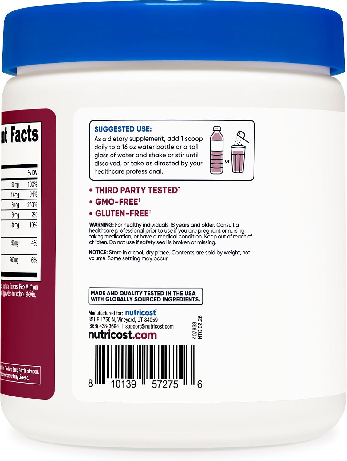Nutricost Electrolyte Complex Powder (120 Servings, Grape)