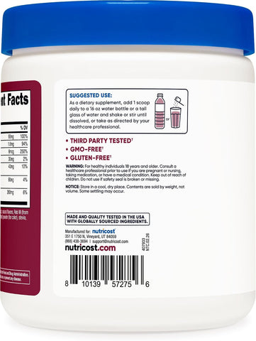 Nutricost Electrolyte Complex Powder (120 Servings, Grape)