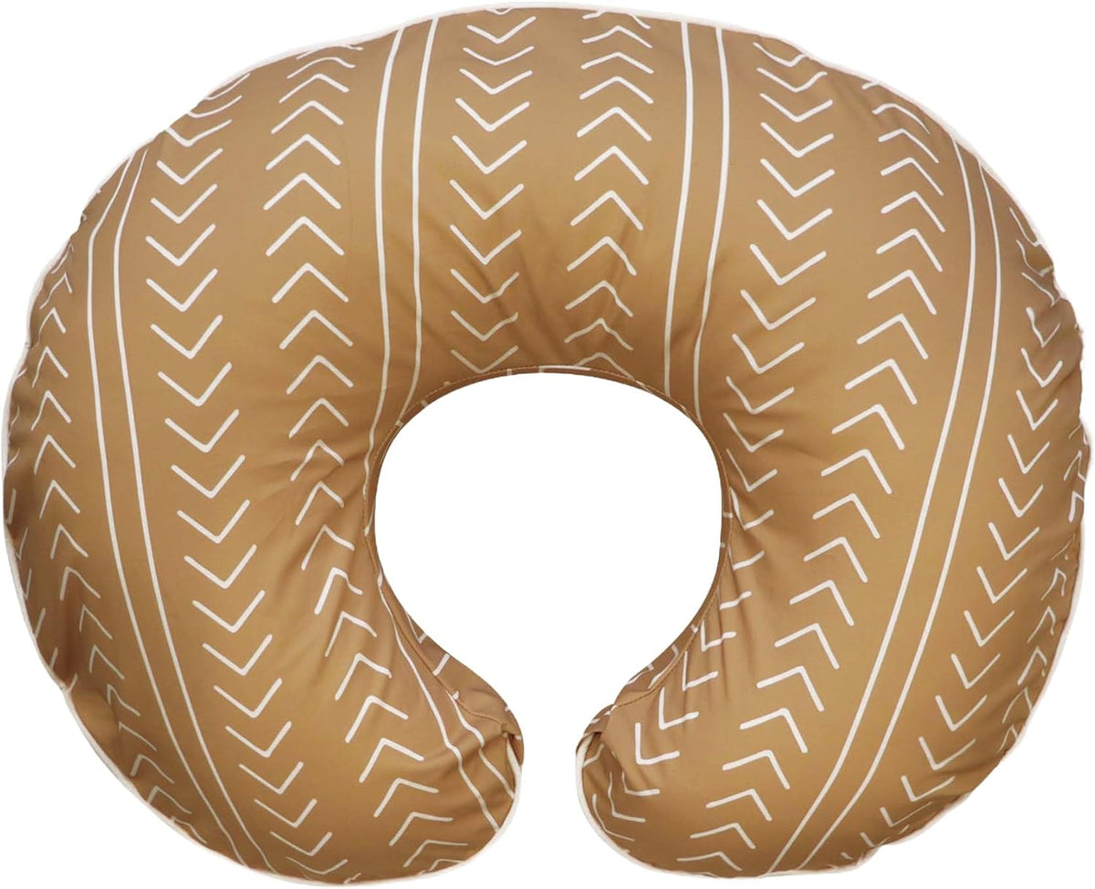 Boppy Nursing Pillow Cover, 100% Organic Cotton, Camel Stitched Stripe, Fits The Original Support Pillow for Breastfeeding and Bottle Feeding, Cover Only, Nursing Support Pillow Sold Separately