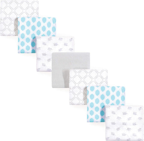 Luvable Friends Unisex Baby Cotton Flannel Receiving Blankets, Rainbow 7-Pack, One Size