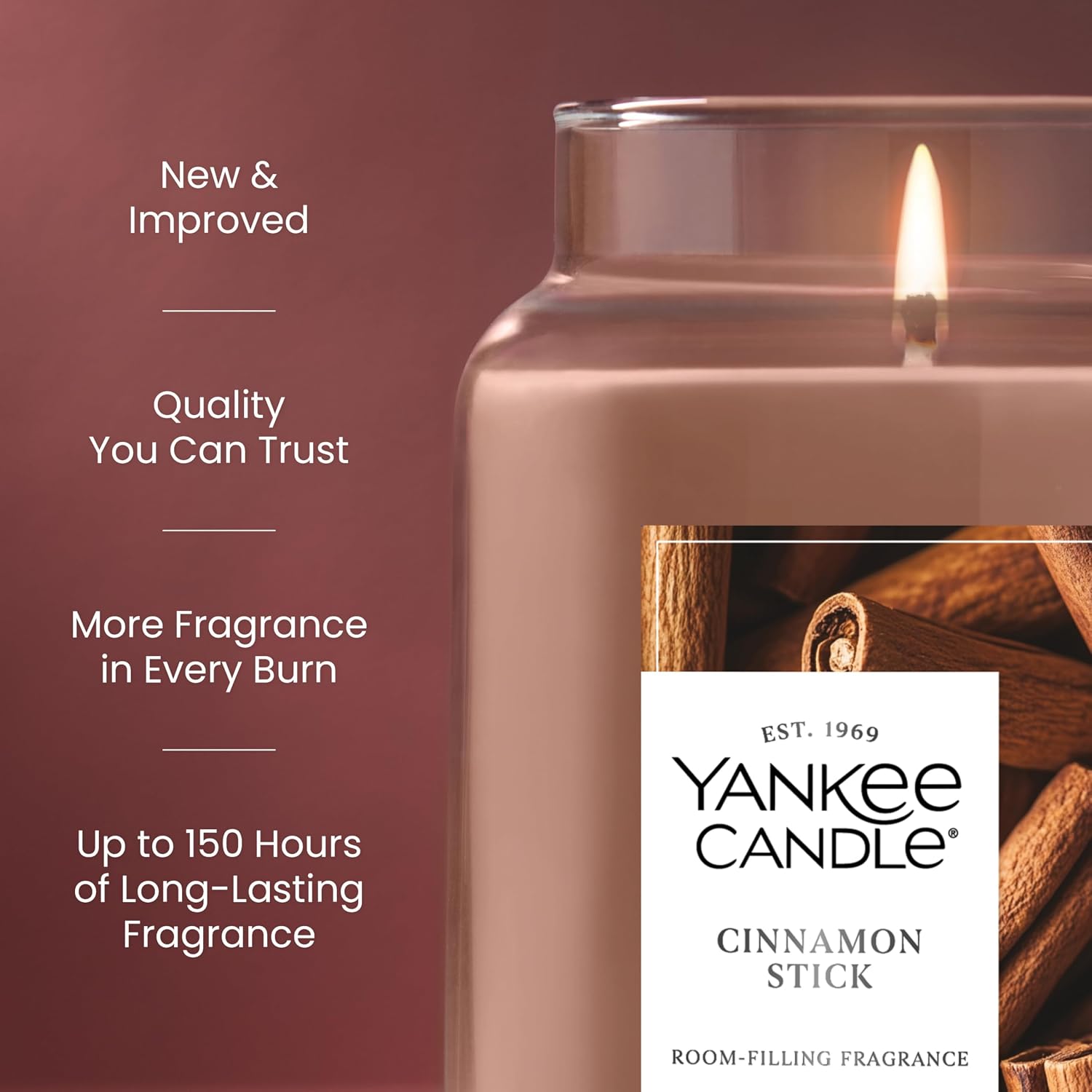 Yankee Candle Cinnamon Stick Scented Candle, 22oz Large Jar