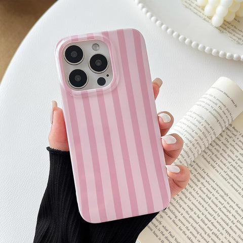 ZTOFERA Cute Vertical Striped Case for iPhone 13 Pro,Pink