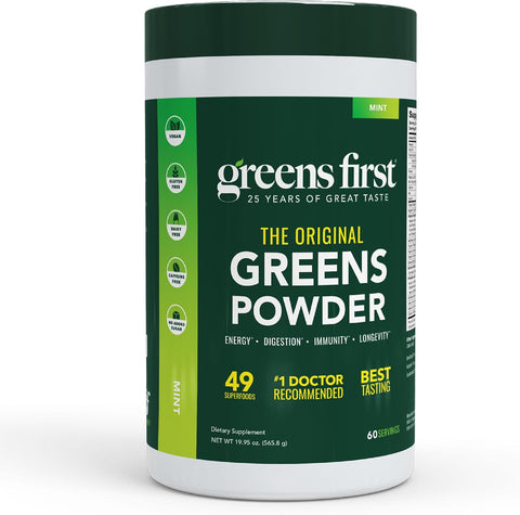 Greens First Original Greens Powder, Mint, 60 Servings