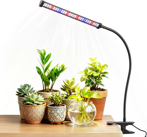 Grow Lights for Indoor Plants, Clip-On LED Clamp, Single Head