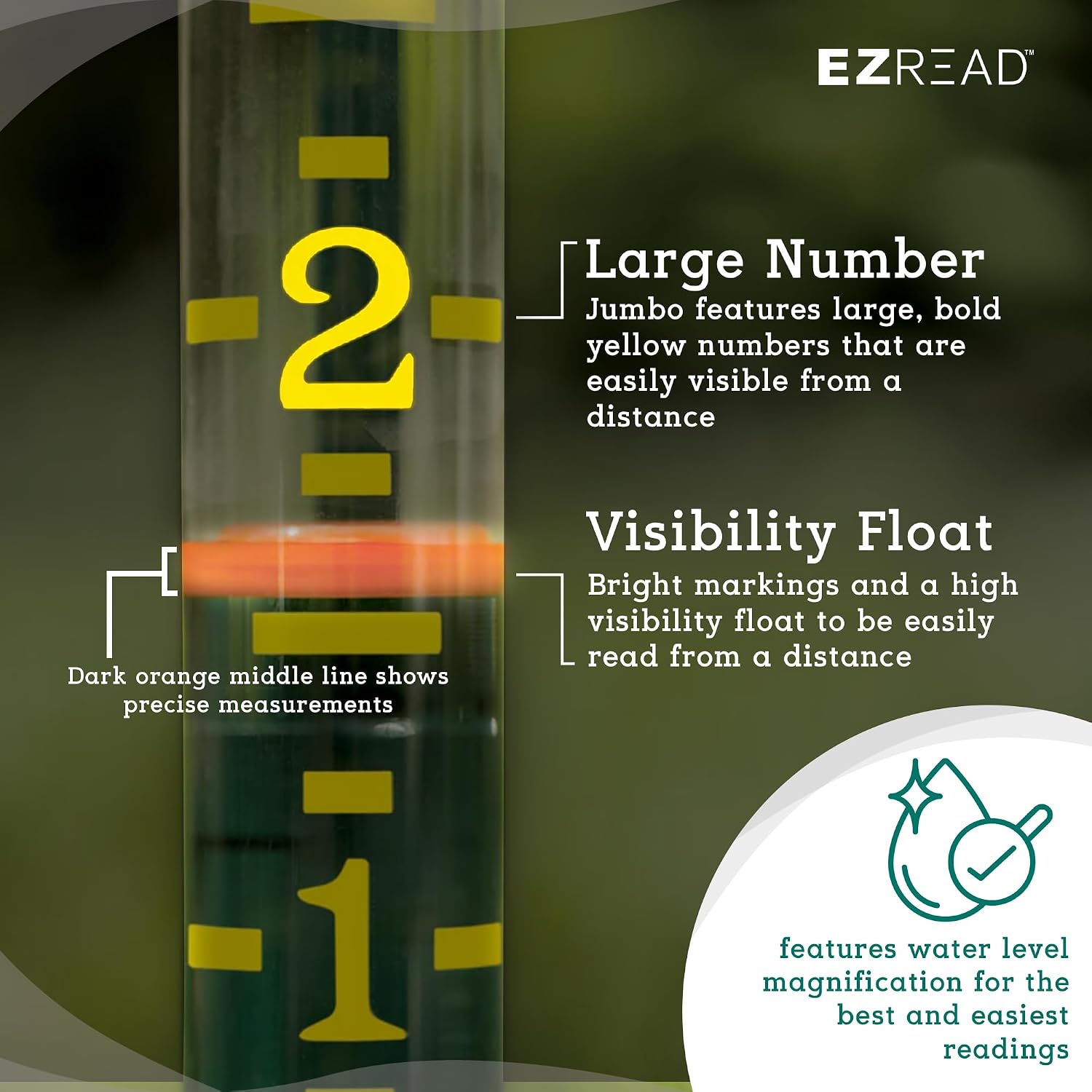 Headwind EZRead 21” Giant Professional Outdoor rain Gauge, USA Made Heavy Duty All Weather Freeze Proof Stake or mountable with Float, Violet (820-1002VIO)