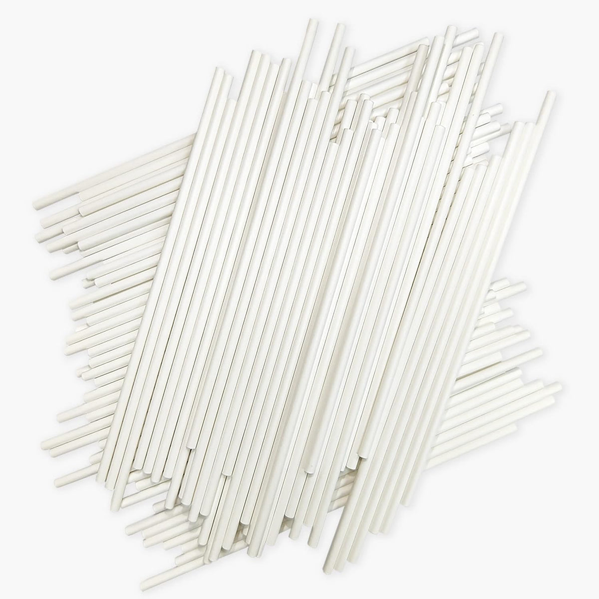 150 Count 4 INCH White Paper Lollipop Sticks,Cake Pop Sticks,Sucker Sticks for Cookies,Rainbow Candy,Chocolate,Cake Topper(Dia 3.5mm)