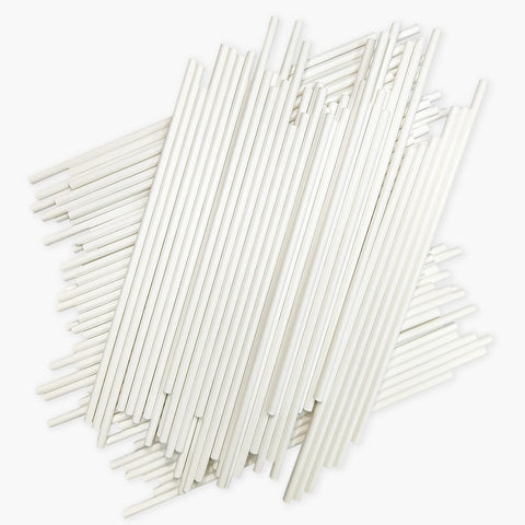 300 Count 4 INCH White Paper Lollipop Sticks,Cake Pop Sticks,Sucker Sticks for Cookies,Rainbow Candy,Chocolate,Cake Topper(Dia 3.5mm)