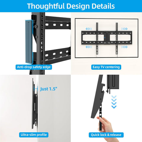 HOME VISION Heavy Duty Tilt TV Wall Mount for 32-86 Inch Flat/Curved Screen