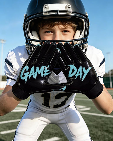 RIGWARL Football Gloves Adult Men, Youth Kids Football Gloves with Super Sticky Grip, Receiver Glove Best Gift for Adult Youth Kids Boys 8-12