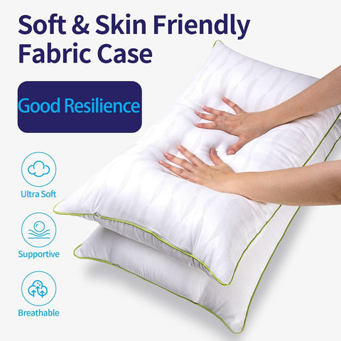 Bed Pillows Standard Size Set of 2,for Sleeping,Down Alternative Fill