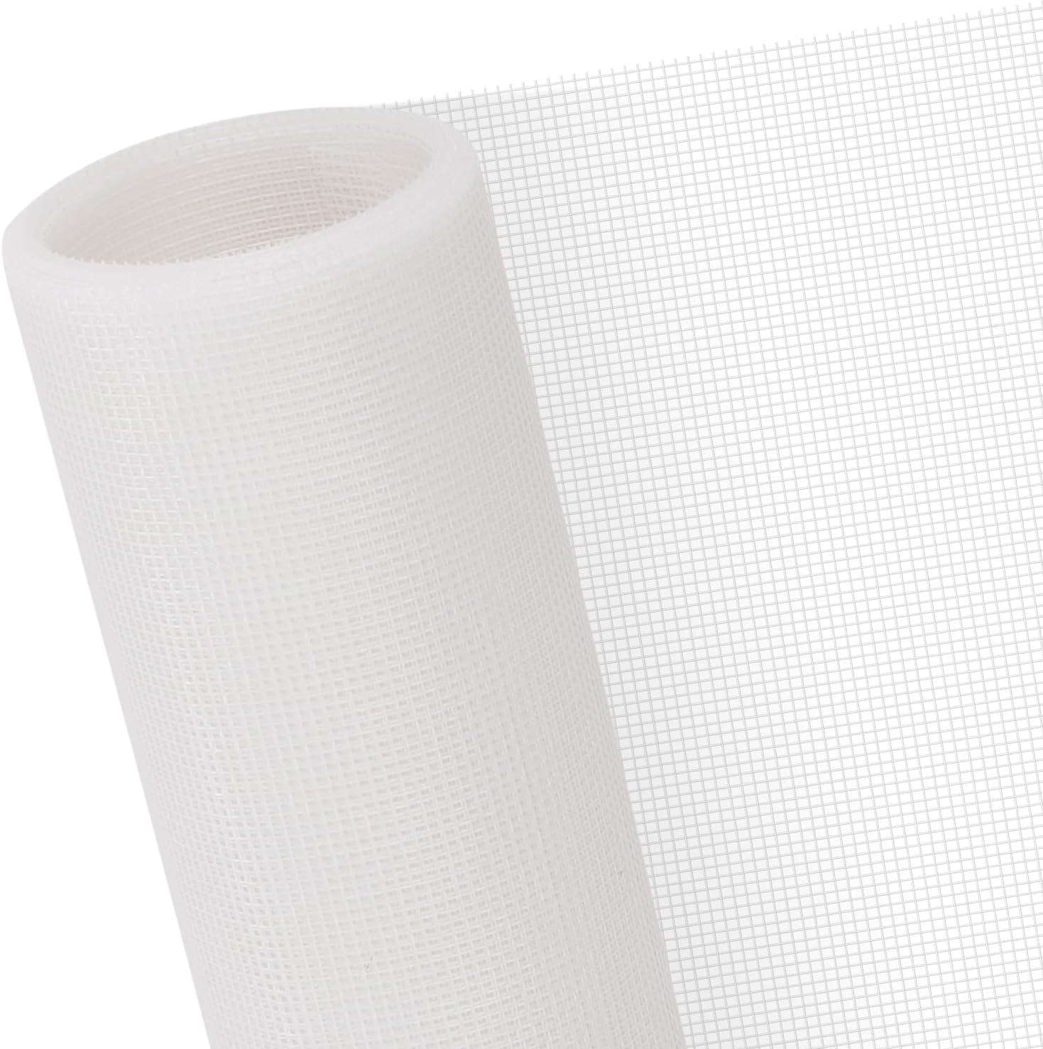 40"x118" Window Screen Mesh, Fiberglass Window Screen, Screen Door Mesh, Windows Screens and Screen Door Replacement, Patio Screen Mesh- White