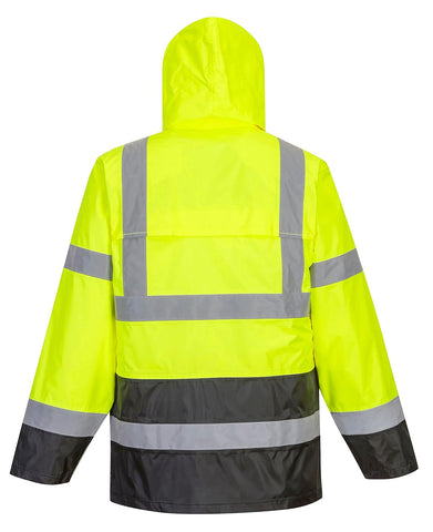 Portwest UH443 Classic Waterproof Rain Jacket in Reflective Contrast Hivis ANSI, X Large