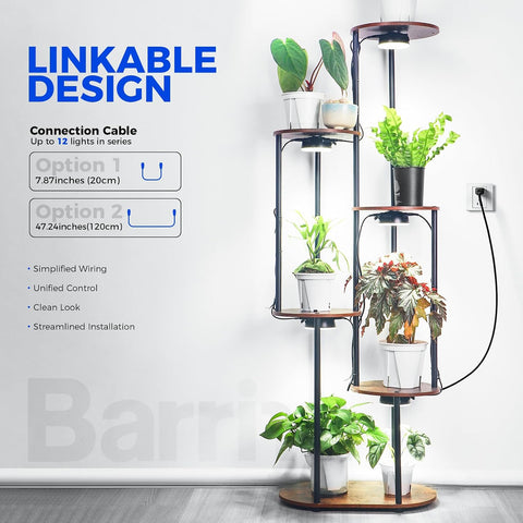 Barrina Orbgrow OG09 Puck Grow Light, 36W(4 x 9W), 5000K, 4 Packs, Black