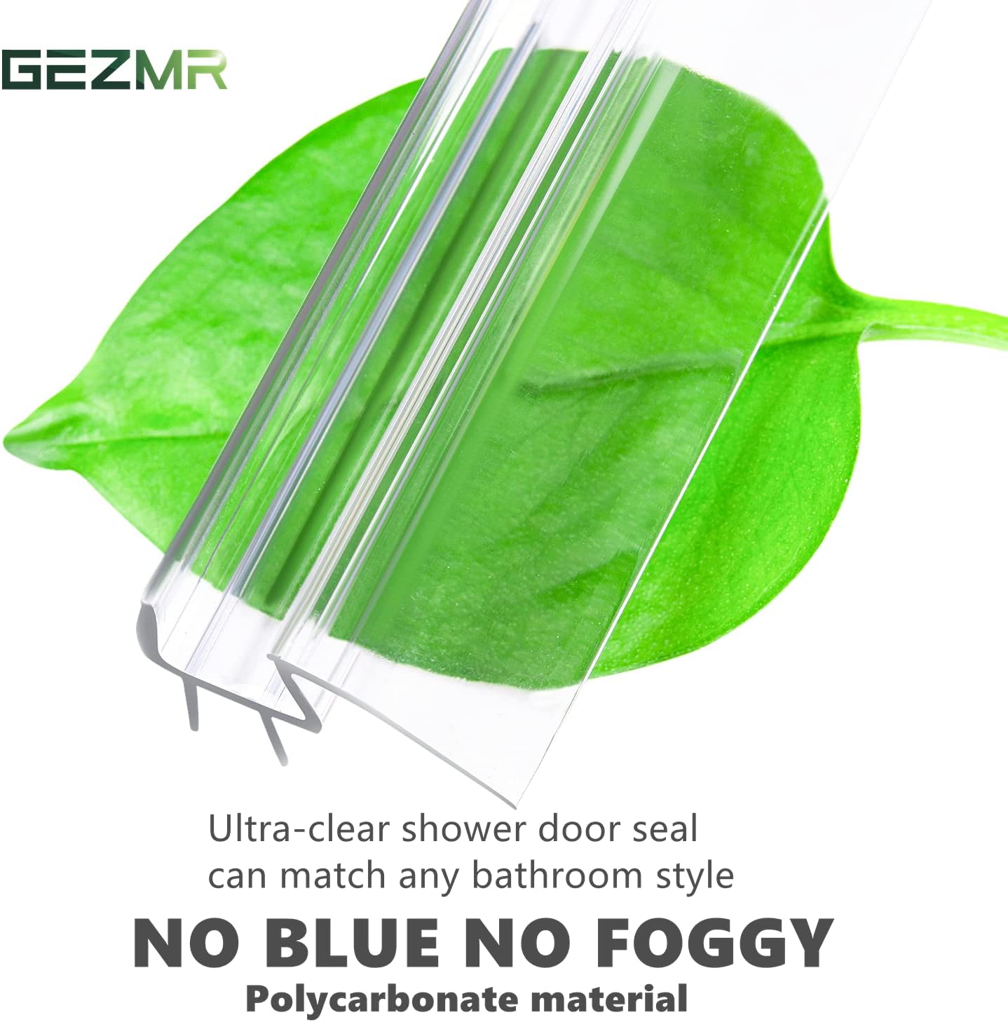 2-Pack Ultra Clear Shower Door Bottom Seal (3/8'' X 39'', Polycarbonate) Frameless Glass Shower Door Seal Strip Shower Door Sweep - Stop Shower Leaks and Create a Water Barrier