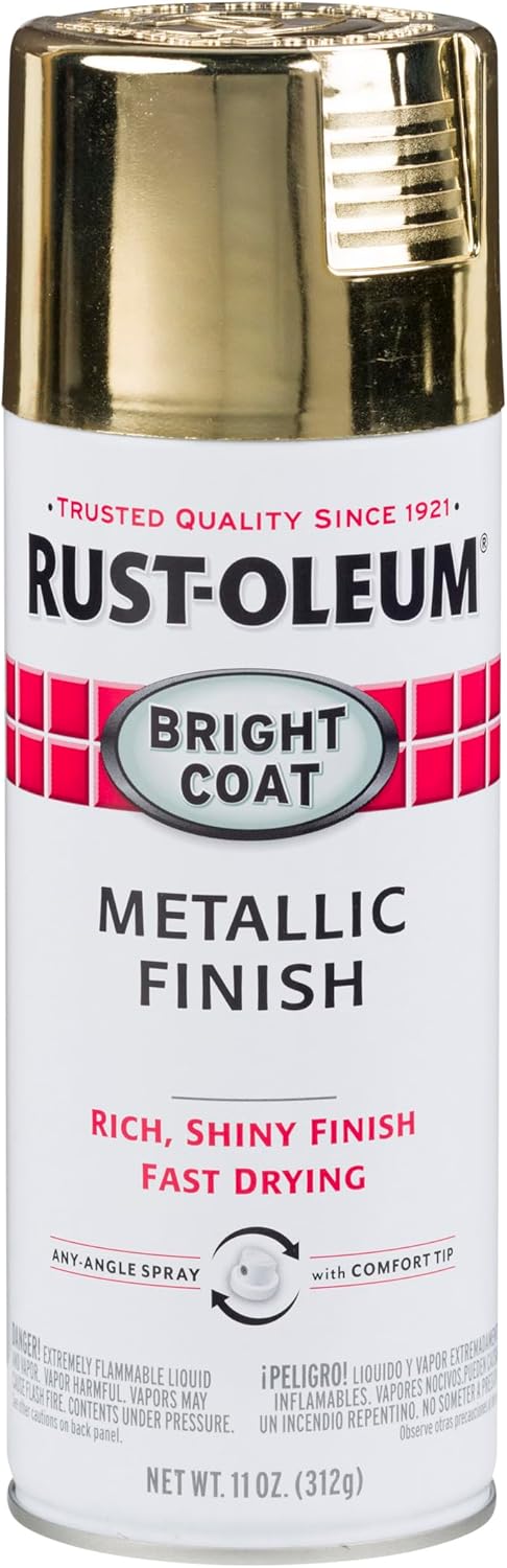 Rust-Oleum Stops Rust Bright Coat Metallic Spray Paint, Gold