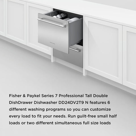 Fisher & Paykel DD24DV2T9 Series 9 Contemporary Double DishDrawer