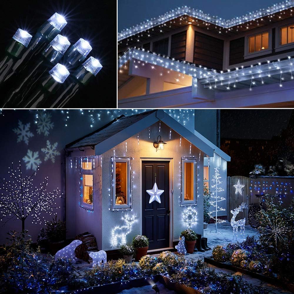 Toodour Christmas Lights Outdoor, 328ft 1000 LED String Lights, Timer, Waterproof 13 Modes Outdoor Christmas String Light - Twinkle Light for Tree Home Garden Yard Party Xmas Decor- White