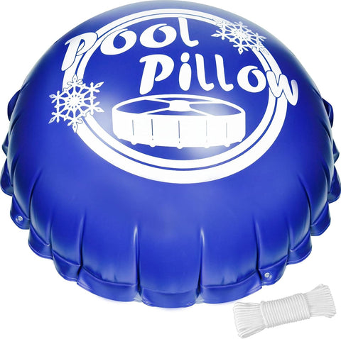 4 x 4 Ft Pool Pillows for Above Ground Pool Winterize Closing Kit for Winter Pool Cover Extra Durable & Cold Resistant 0.4mm PVC (27 Gauge) Pool Air Pillow for Winterizing with 50 Ft Rope