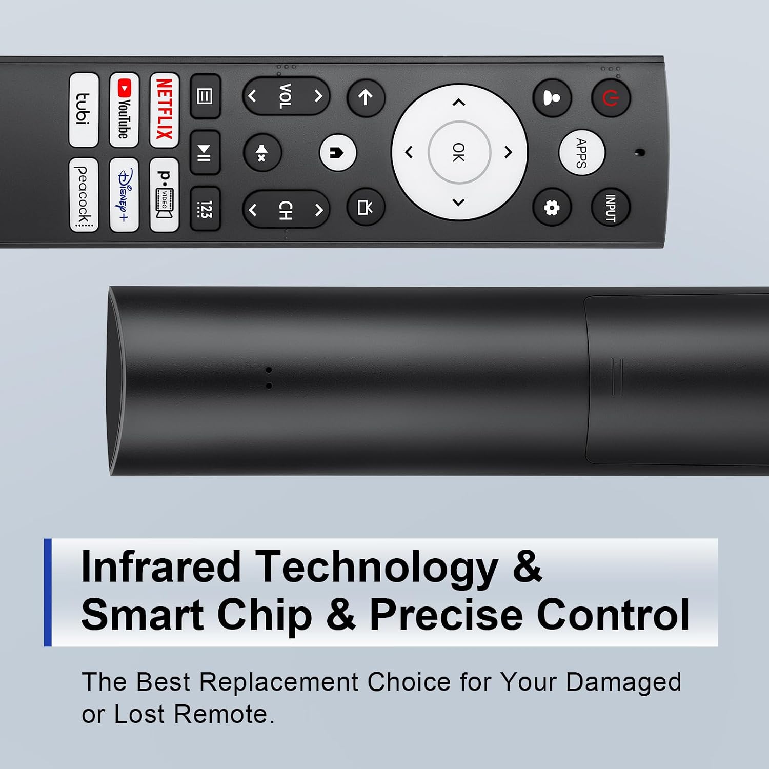 Replacement Remote Control for Hisense Smart Google TV，for Hisense UHD 4K ULED Google TVs