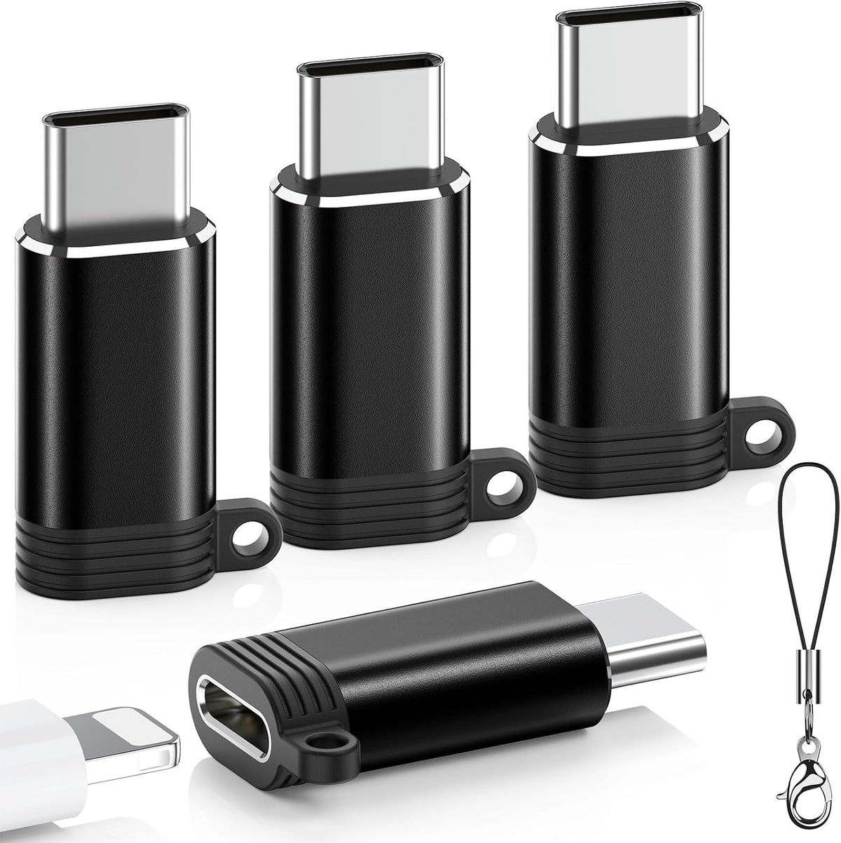 LERTOSEN Lightning to USB C Adapter 4 Pack