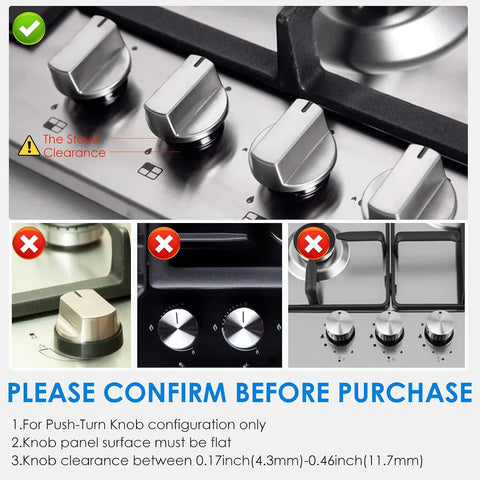 6 Pack Gas Stove Knob Locks, Silicone Oven Knob Safety Covers Baby Proof, Gas Stove Knob Covers for Baby and Pets Safety (Black)