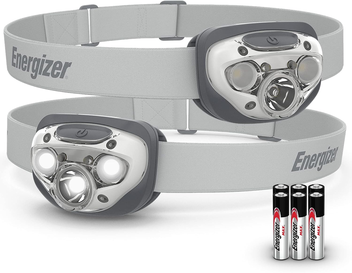 Energizer LED Headlamp PRO (2-Pack), IPX4 Water Resistant Head Light