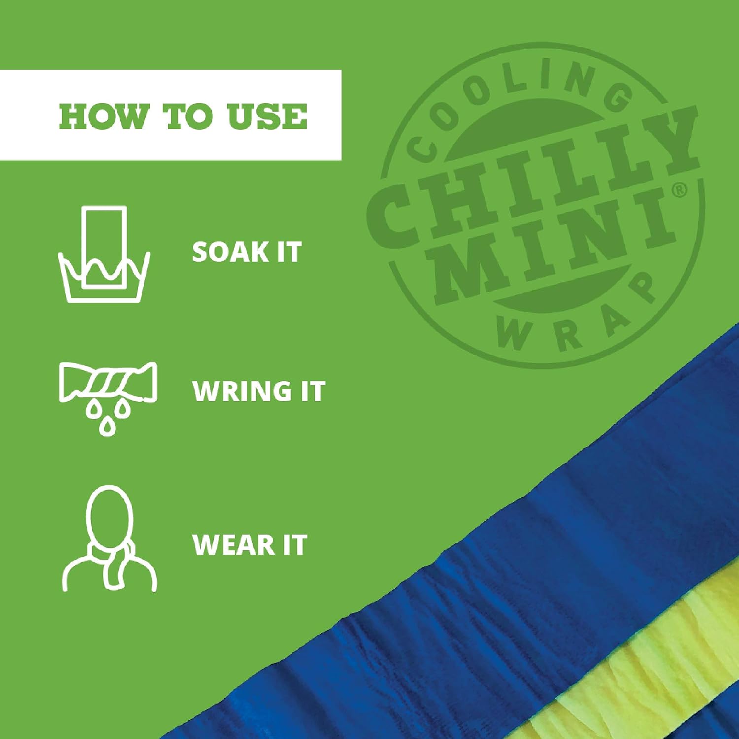 FROGG TOGGS Chilly Mini Cooling Neck Towel, 6 Pack
