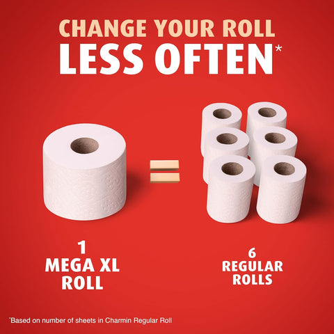 Charmin Ultra Strong Toilet Paper 6 Mega XL Rolls, 330 Sheets Per Roll