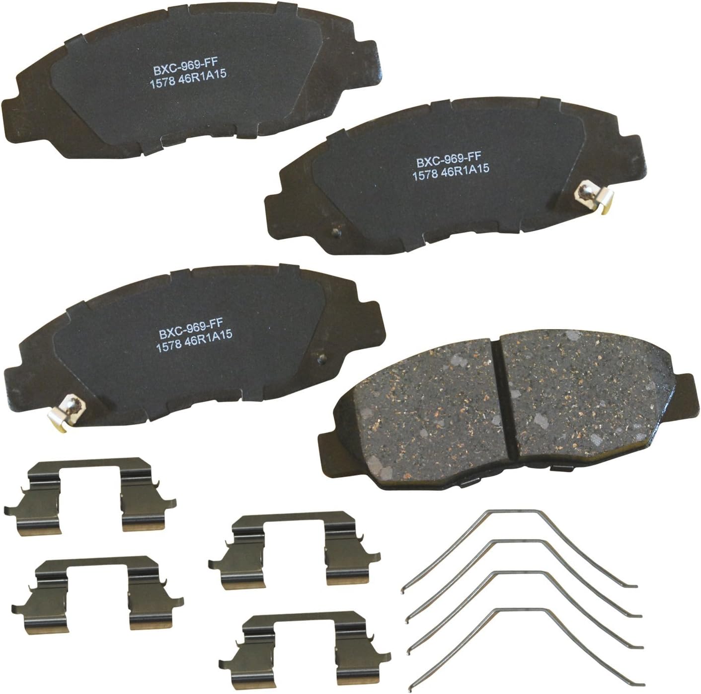 Bendix Premium SBC1578 Ceramic Front Brake Pads for Honda Civic 2012, Civic 2013-2015 (Exc. Latin America)