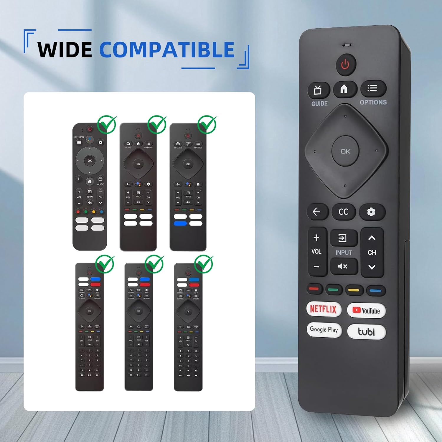 NEW Universal Replacement for Philips-Smart-TV-Remote-Control