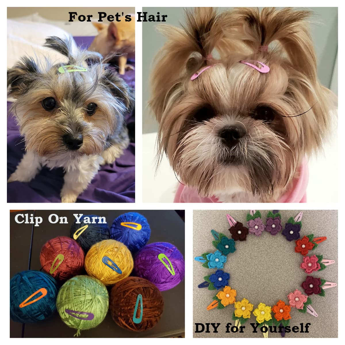 1Inch Snap Hair Clips 120Pcs Small Clips for Little Girls Infant Baby