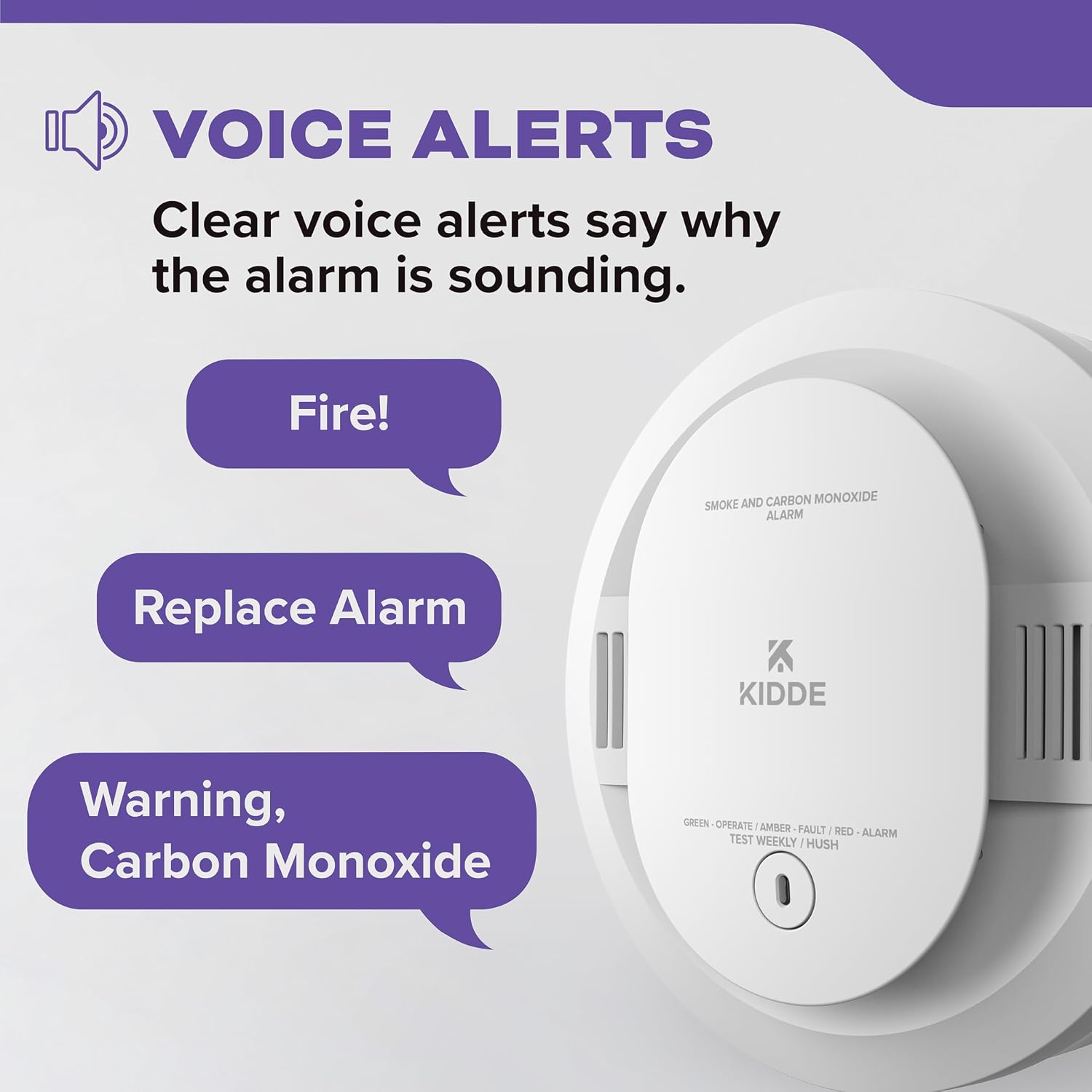 Kidde Smoke & CO Detector, AA Battery-Powered, 30CUDR-V, 1 Pack