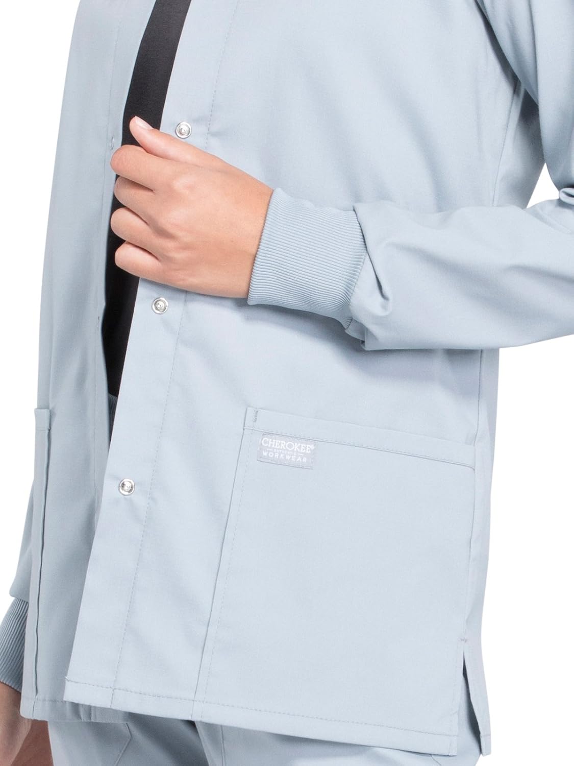 Cherokee WW Professionals Scrub Jacket for Women Snap Front