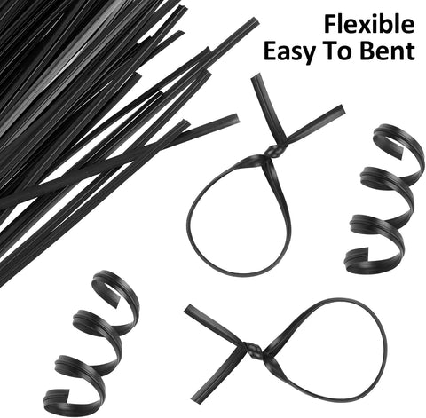 300 Pcs Plastic 5" Twist Ties for Bags, Bread, Household & Office Use
