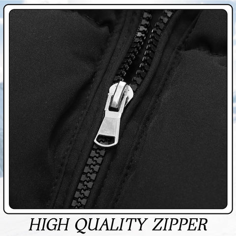Kids Winter Fleece Lined Puffer Jacket For Girl Collar Hooded Coats