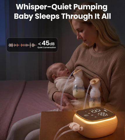 NCVI 8782 Pro Electric Breast Pump 4400mAh Battery with Night Light for Mom