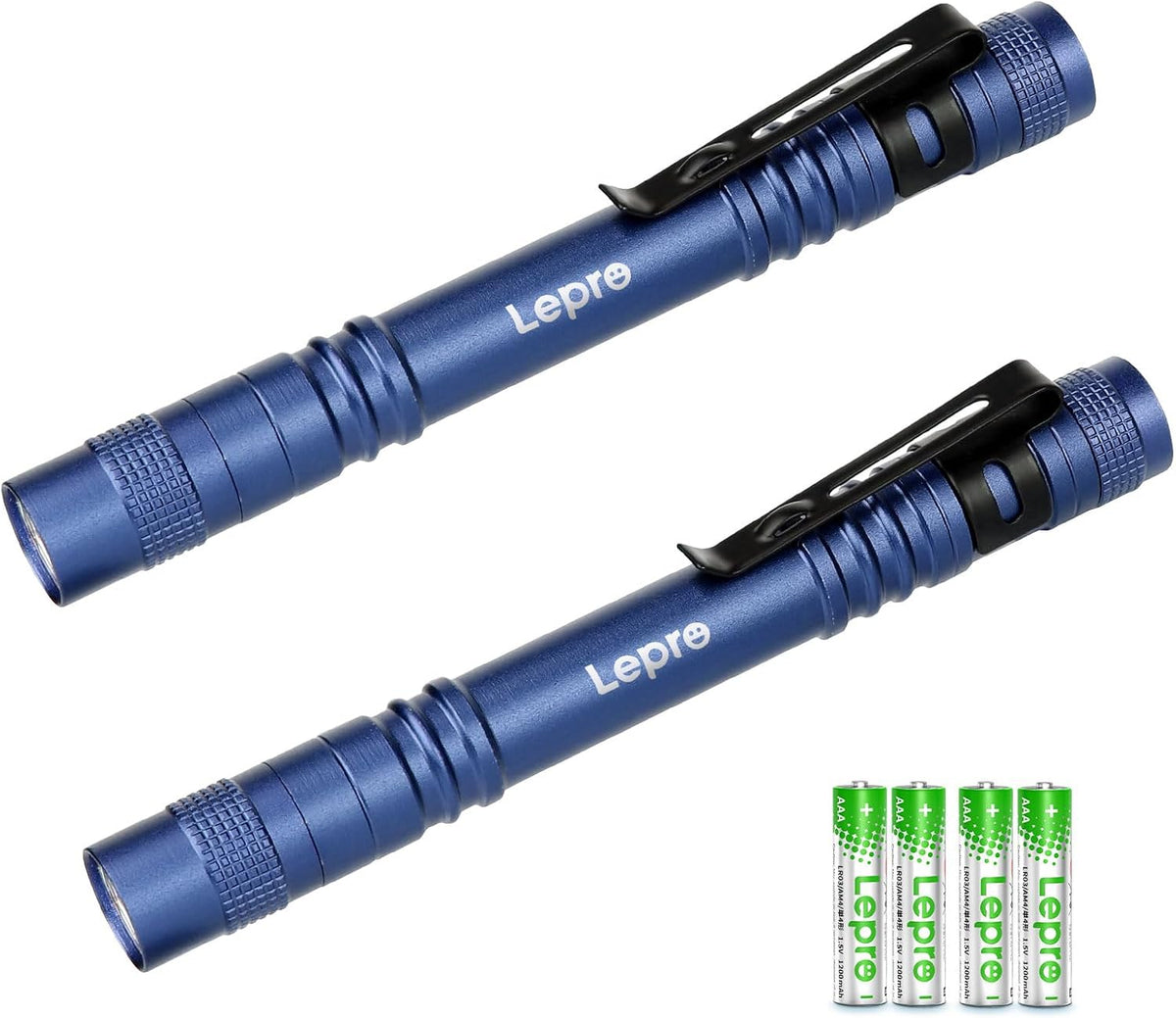 Lepro LED Pen Flashlights, 2 Pack Mini Waterproof with Clip