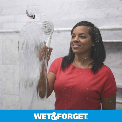 Wet & Forget Shower Cleaner Spray, No Scrub, Vanilla Refill, 128 Fl Oz | No-scrub, no rinse, bleach-free, weekly shower cleaner. Cleans & prevents soap scum & grime; for glass, tile, grout & more