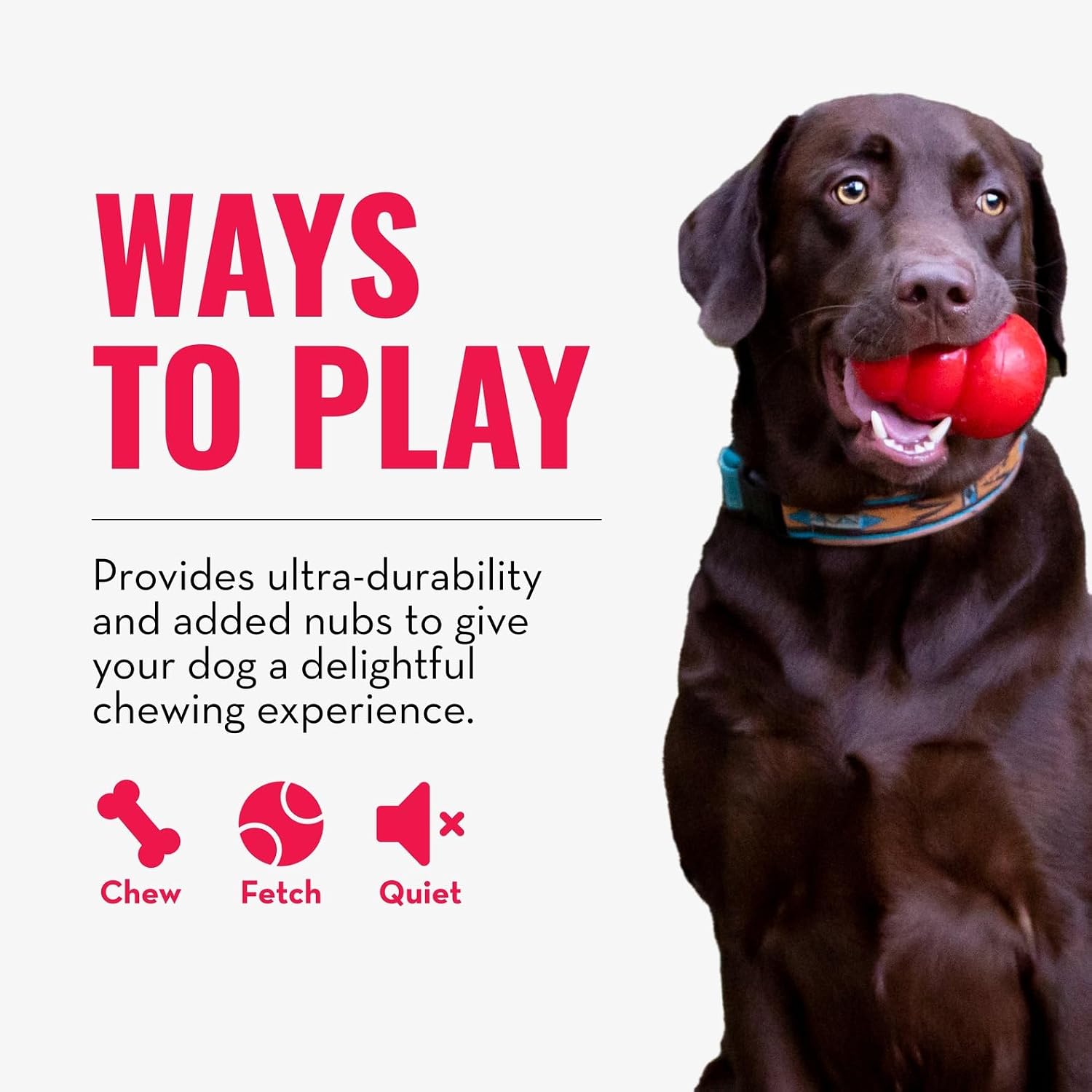 KONG Ring, Natural Rubber Chew Toy for Dental Health, for Extra Large Dogs