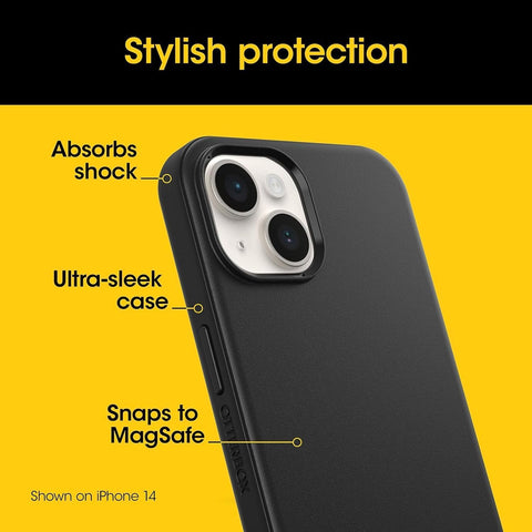 OtterBox iPhone 17e, 16e, 15, 14, 13 – Symmetry MagSafe Case - Black