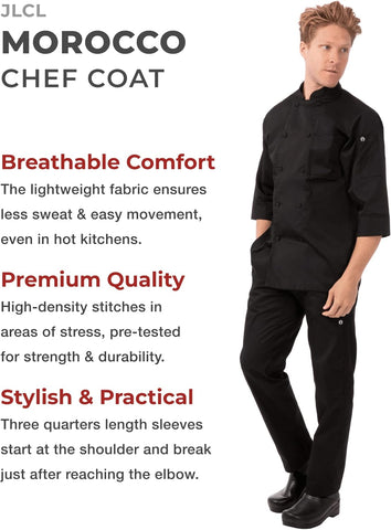 Chef Works Men's Morocco Chef Coat
