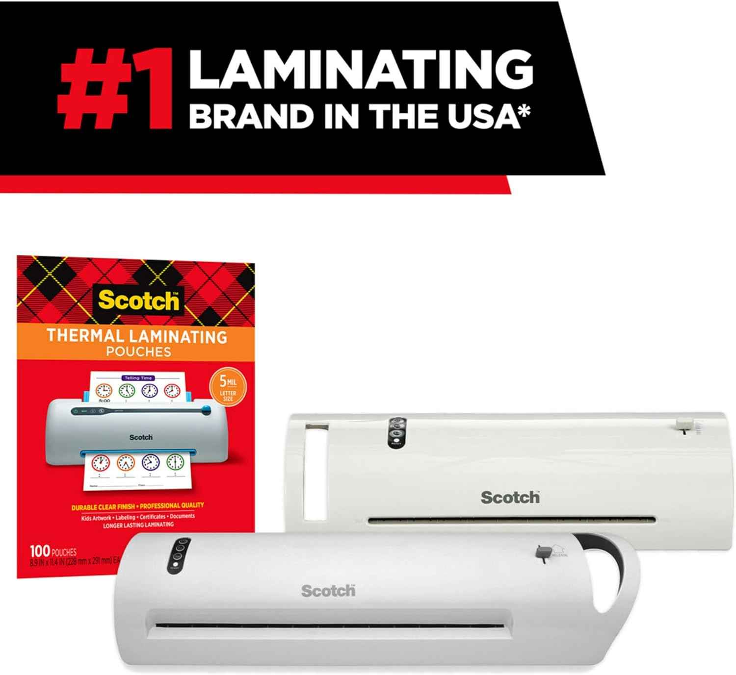 Scotch Thermal Laminating Pouches, 200 Count, Clear, 3 mil. | Ideal Office or School Supplies, Fits Letter Sized Paper (8.9 in. × 11.4 in.)