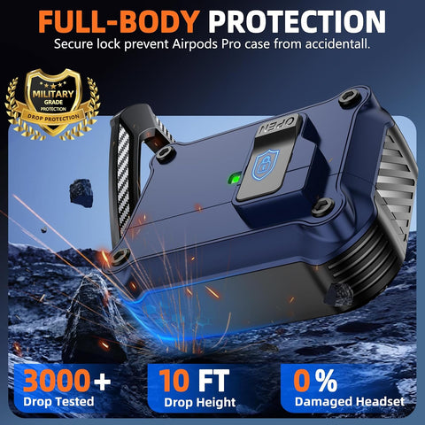 Pohgelan Compatible with AirPods Pro 2nd/1st Case (Blue)